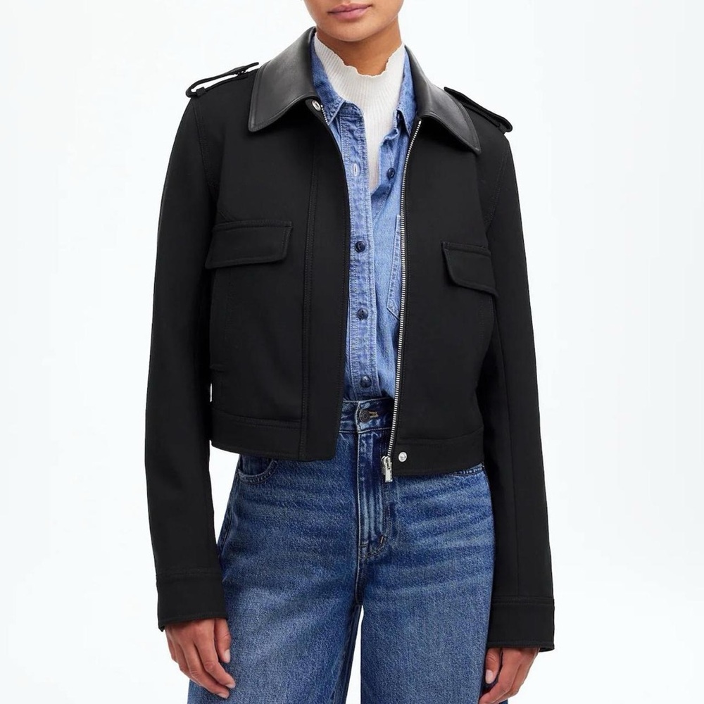 Madewell Black Shrunken Utility Jacket